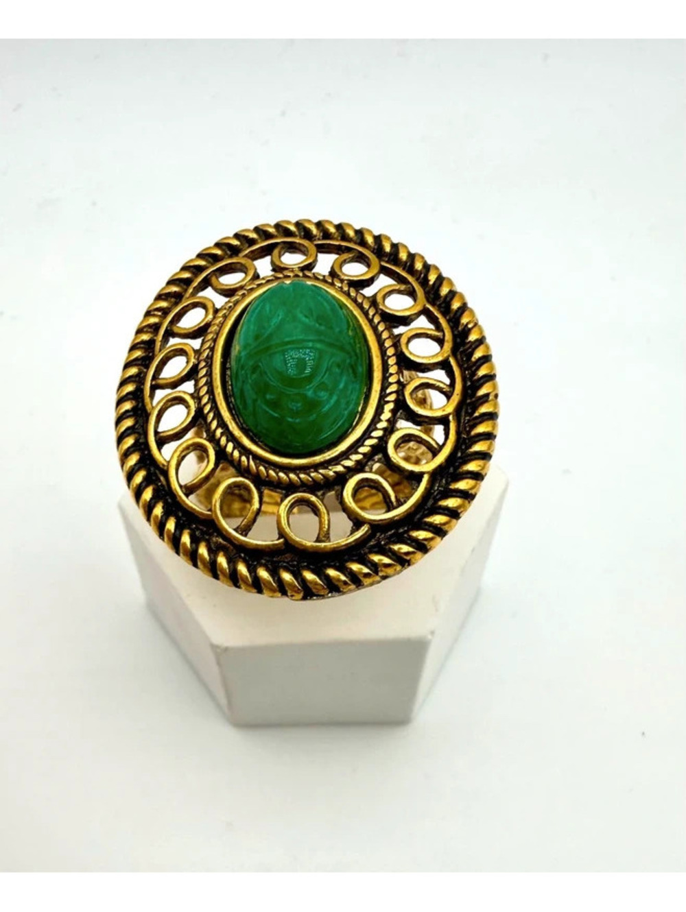 OOAK Egyptian Revival Scarab Ring